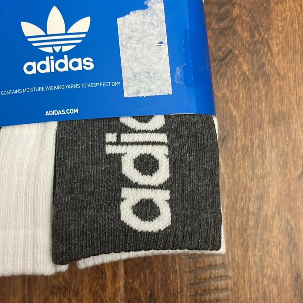 Adidas Crew Socks 6 Pack Shoe Size 6-12 - Picture 11 of 17